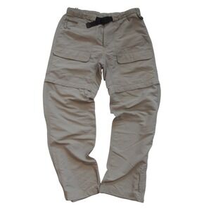 The North Face Mens Convertible Cargo Pants Tan Khaki Zip Off Shorts Size Medium